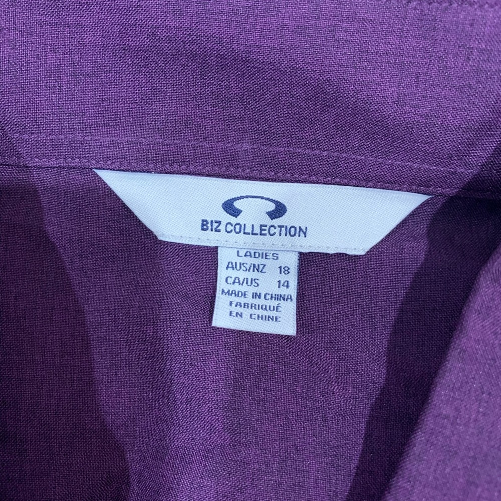 Biz Collection Purple Top Size 18 - Picture 5 of 6